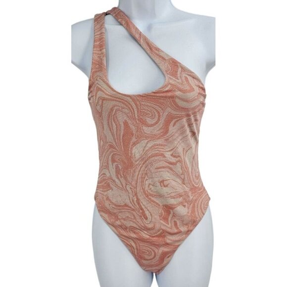 L*Space Womens‎ 8 Shine On Shimmer Phoebe All Swirled Up One Piece Swimsuit NWT - Picture 4 of 9